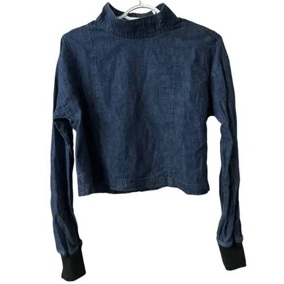 Free People Tops - Free People Denim Longsleeve Top NWOT Size xSmall